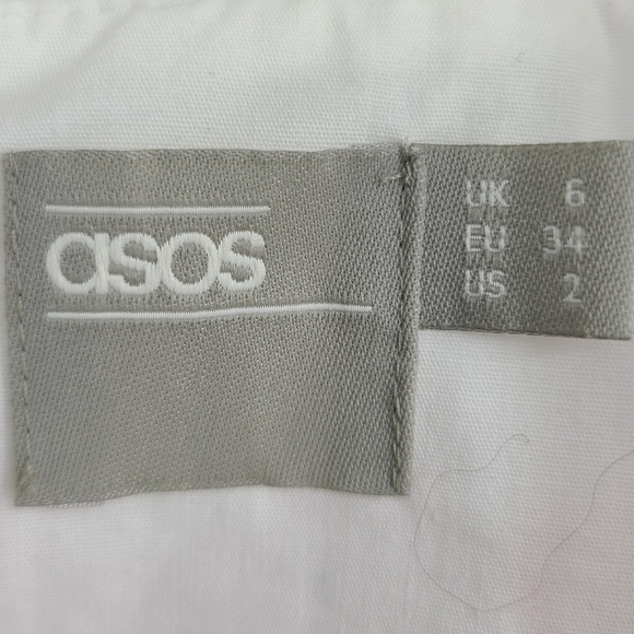 ASOS White Floral Embroidered Ruffle Crop Tank 2 - Picture 4 of 9
